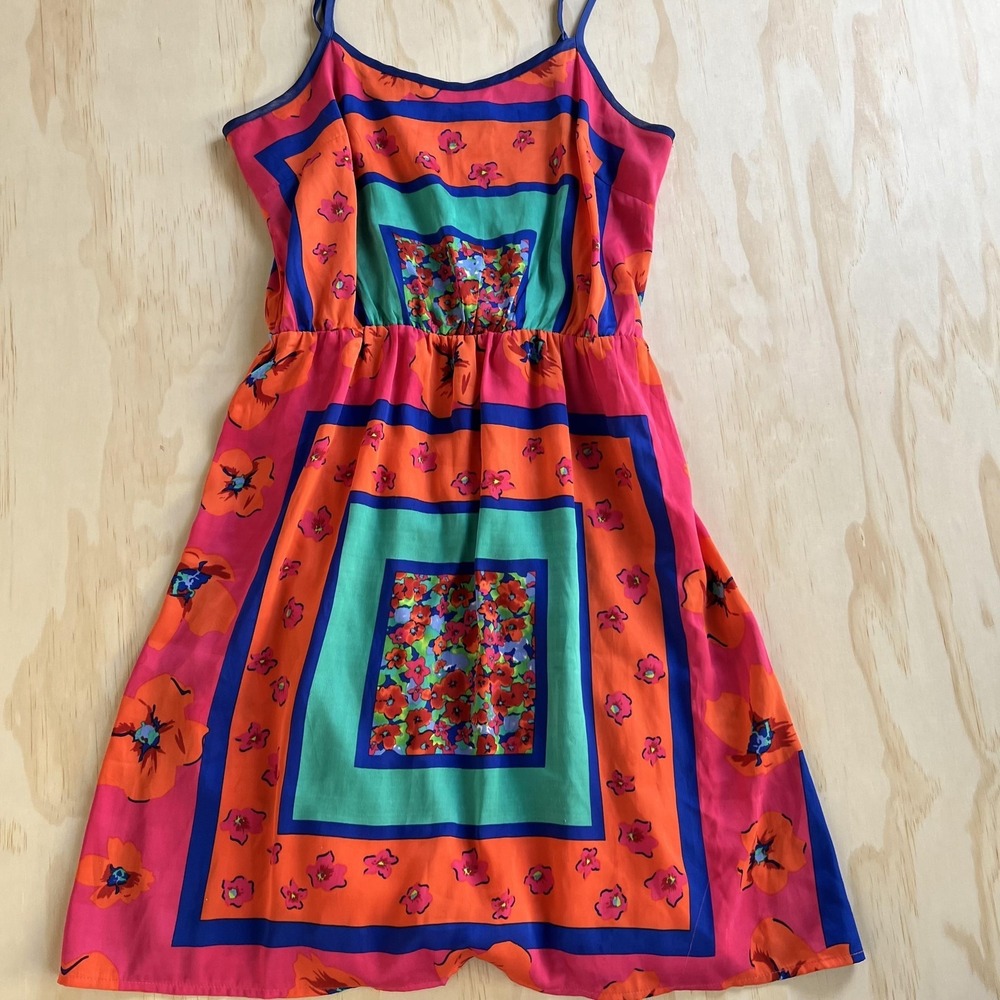 Francesca's Collections Dress Womens Medium Multicolor Strappy Floral Sundress